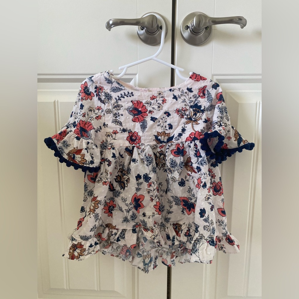 Flowy Floral Girls Top - never worn